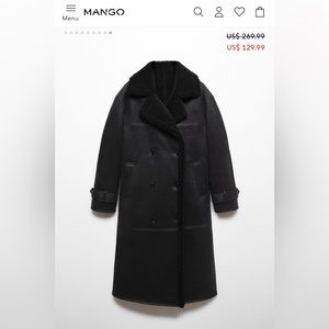 Shearling lined fur effect coat